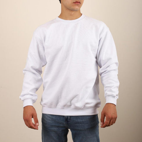 Baskısız Bisiklet Yaka Sweatshirt
