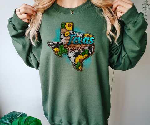 TEKSAS KAKTÜS SWEATSHİRT