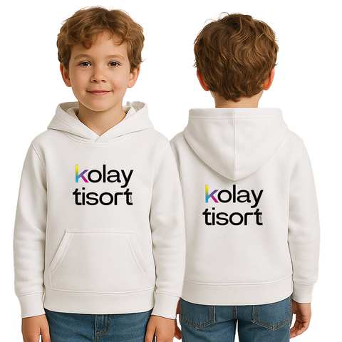 Baskılı Çocuk Hoodie Kapüşonlu