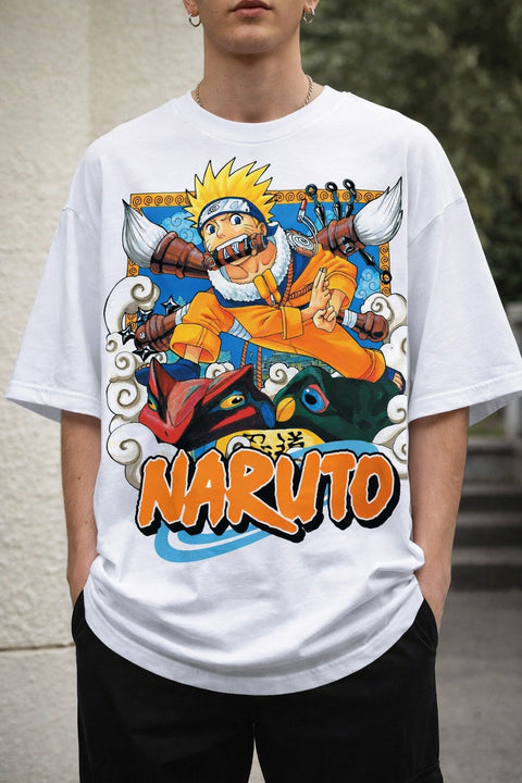 Naruto Shippuden – Naruto & Friends Racing Car Oversize Tişört