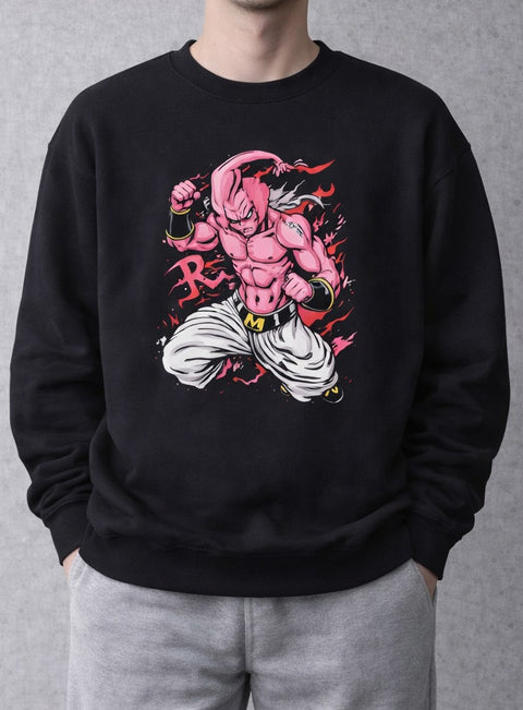 Anime Demon Girl – Pink Rage Illustration  Sweatshirt