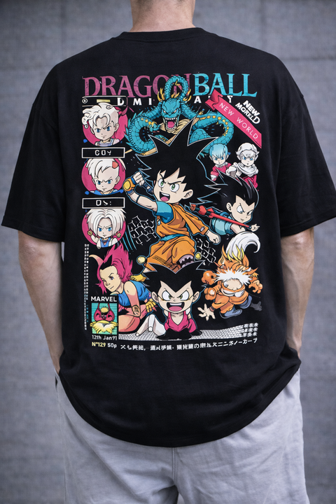 Dragon Ball Super – Character Grid / Anime Roster Oversize Tişört