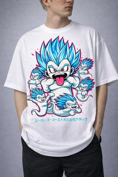 Dragon Ball – Super Saiyan Blue Chibi Goku Oversize Tişört