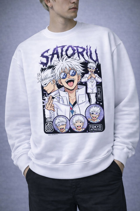 Jujutsu Kaisen – Satoru Gojo Cartoon Faces Sweatshirt