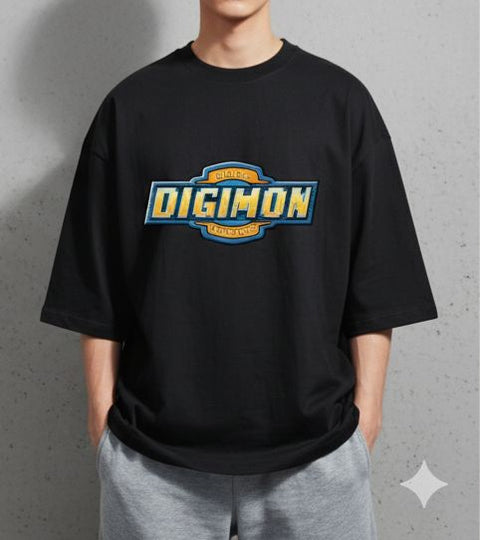 Digimon Logo Classic Oversize Tişört
