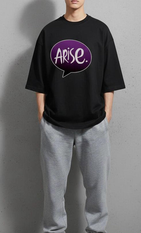 Arise Speech Bubble (Streetwear Text Tee) Oversize Tişört