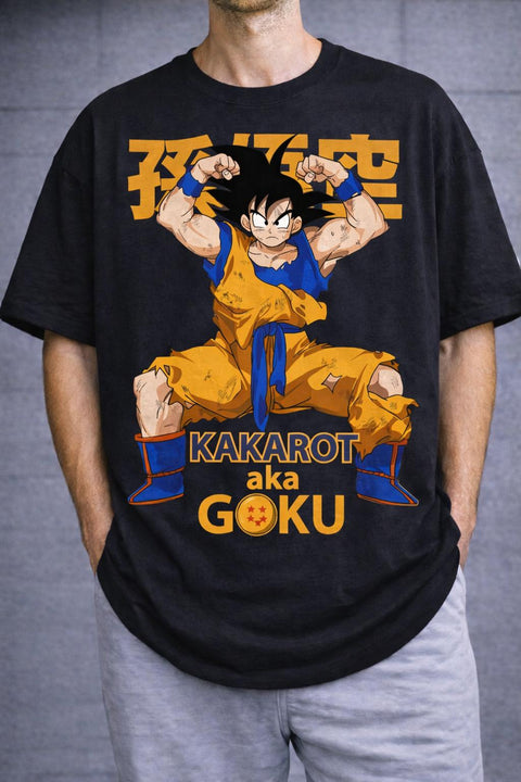 Dragon Ball Z – Goku Kakarot (Fighting Pose) Oversize Tişört
