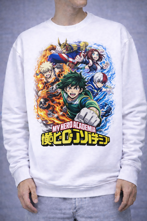 My Hero Academia – Heroes Action Collage Sweatshirt