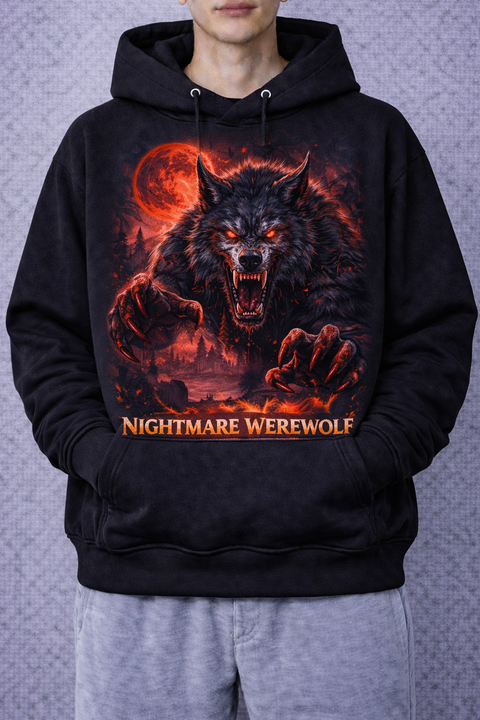 Nightmare Wolves – Horror Anime Scene Hoodie