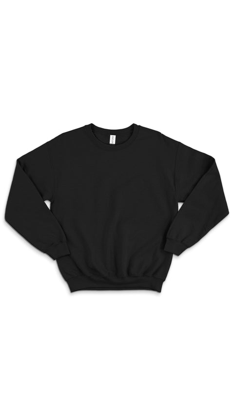 Baskısız Bisiklet Yaka Sweatshirt