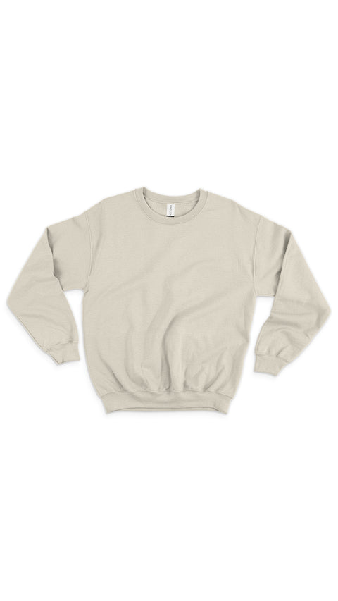 Baskısız Bisiklet Yaka Sweatshirt