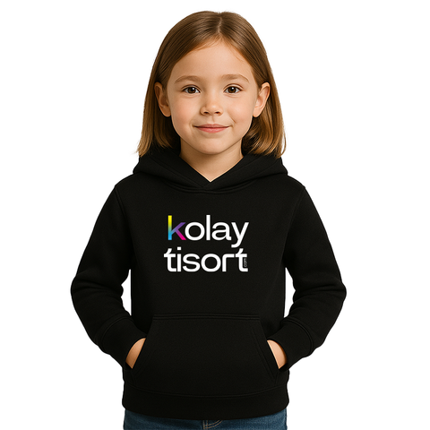 Baskılı Çocuk Hoodie Kapüşonlu