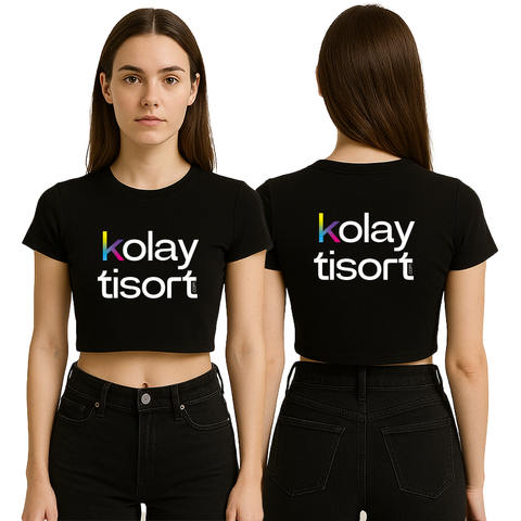 Baskılı Crop Top Tişört
