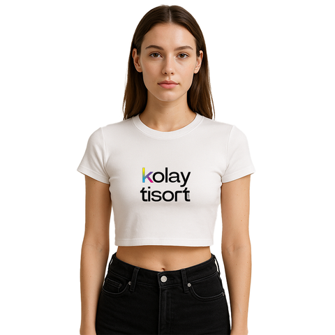 Baskılı Crop Top Tişört