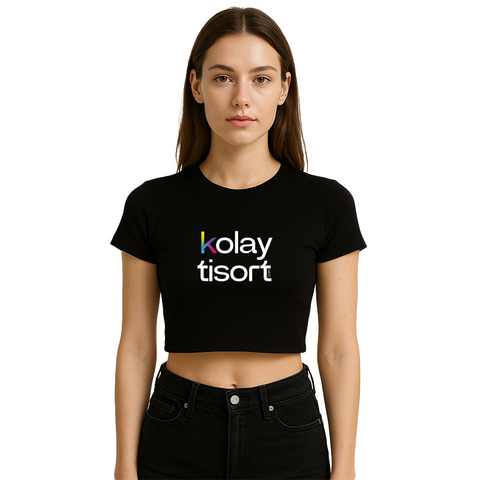 Baskılı Crop Top Tişört